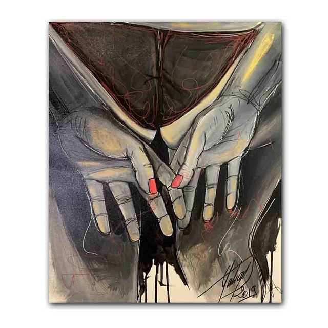Oil Painting Woman Canvas Painting Home Decoration